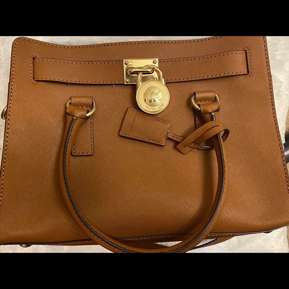 Michael Michael Kors Brown Leather Hamilton East West Satchel